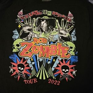 Rob Zombie 2022 tour shirt